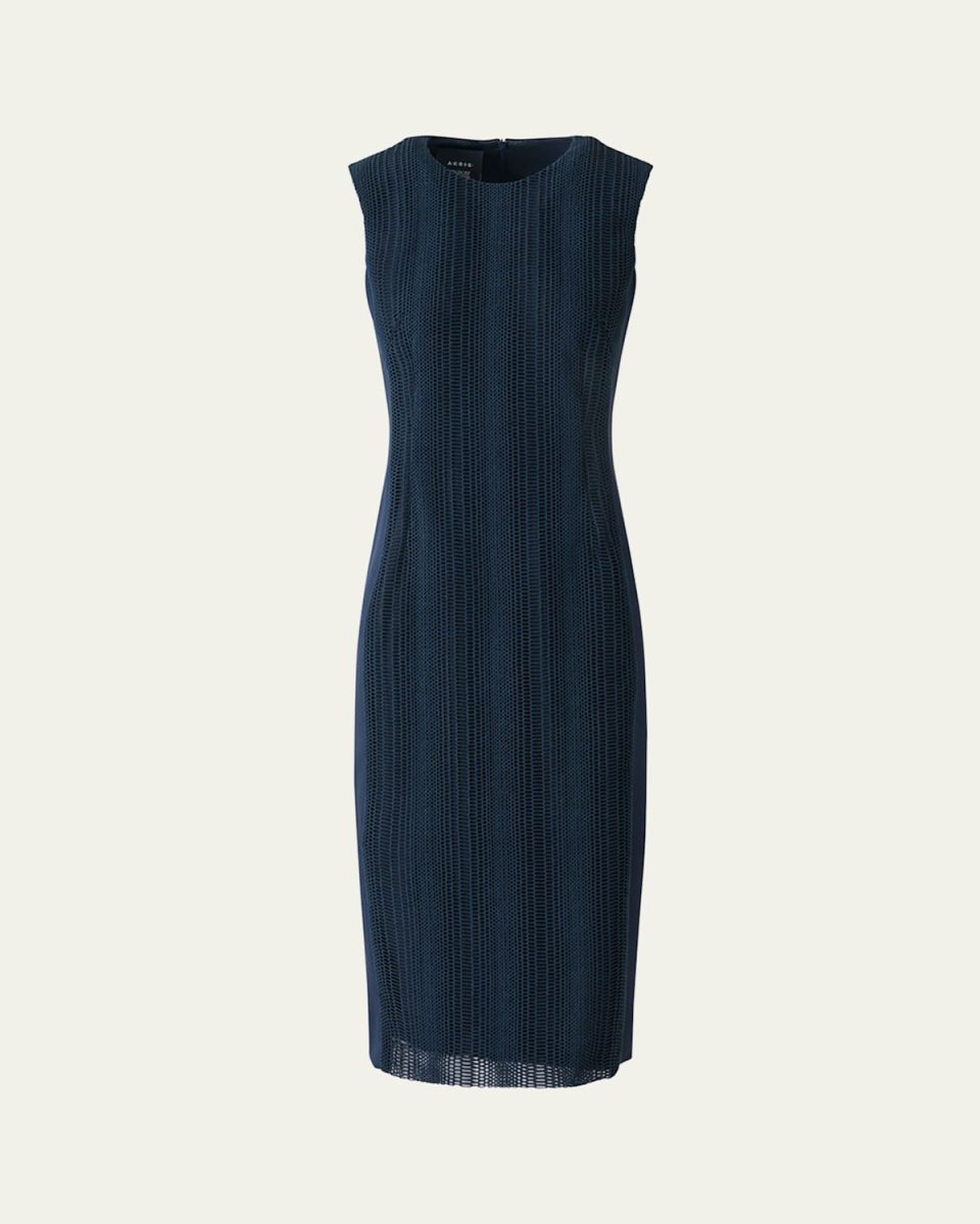 Techno Degrade Striped Sleeveless Dress